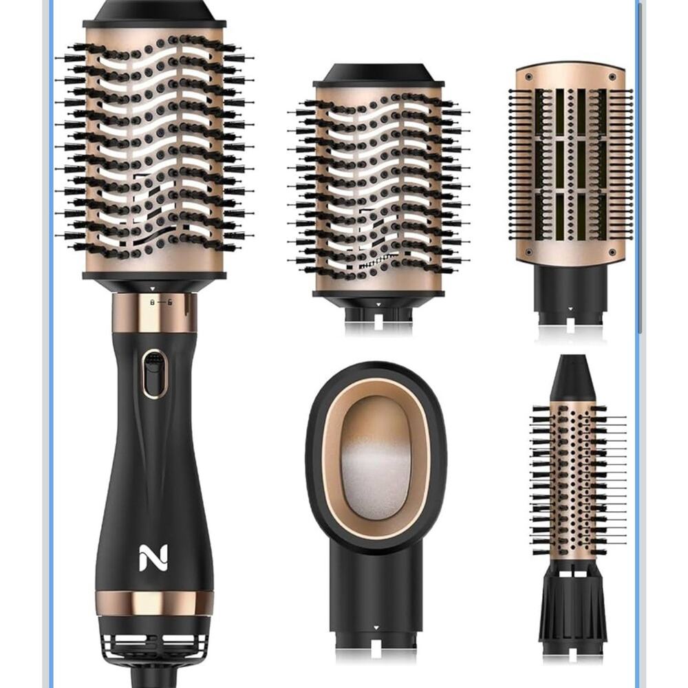 Hair dryer brush 2-in-1 styler dries, straightens, volumizes for salon blowouts